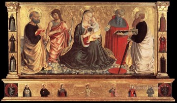 Benozzo Gozzoli Painting - Madonna and Child with Sts John the Baptist Peter Jerome and Paul Benozzo Gozzoli